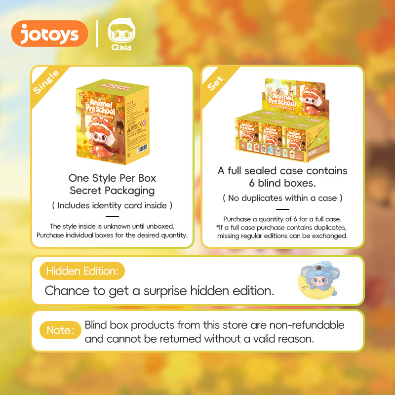 Q KID Animal Preschool Plush Series Blind Box