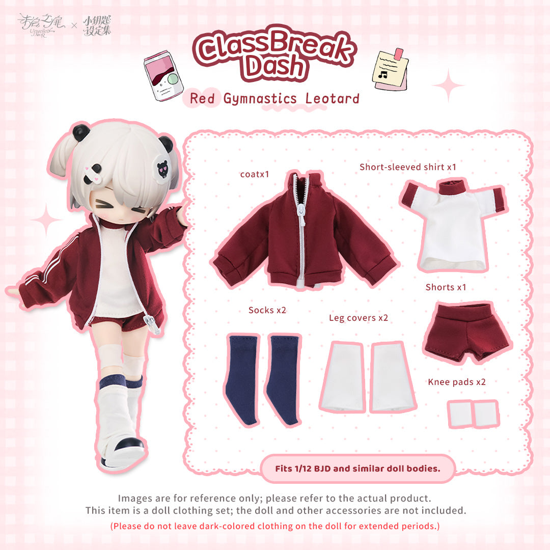 Class Break Dash Red/Light Blue Gymnastics Leotard