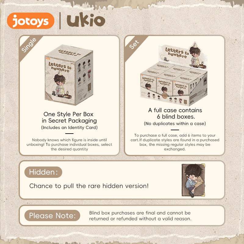 ukio Letters to nowhere Series Figures Blind Box