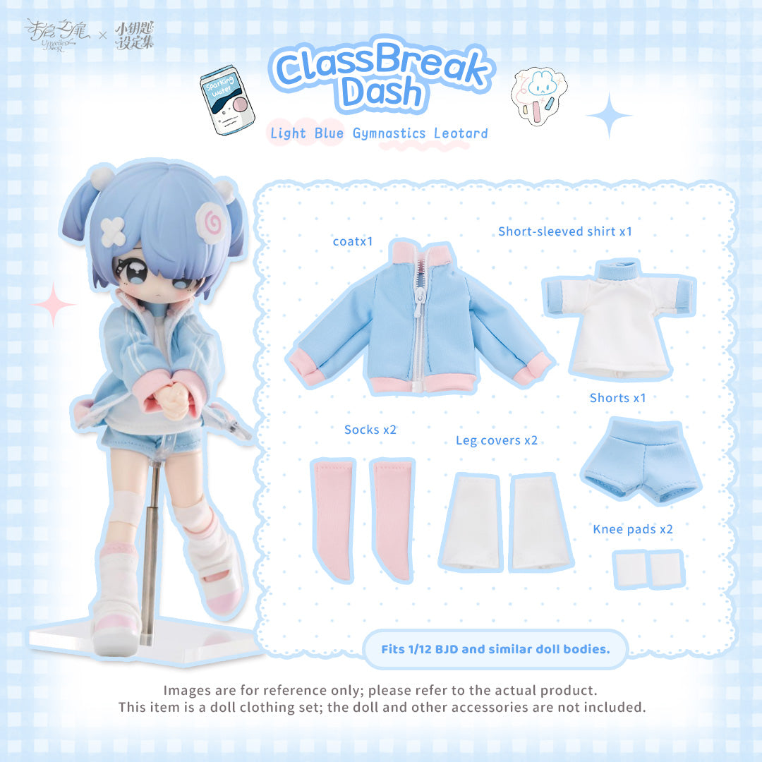Class Break Dash Red/Light Blue Gymnastics Leotard